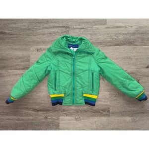 Vintage Obermeyer Kids Green Puffer Jacket, Small